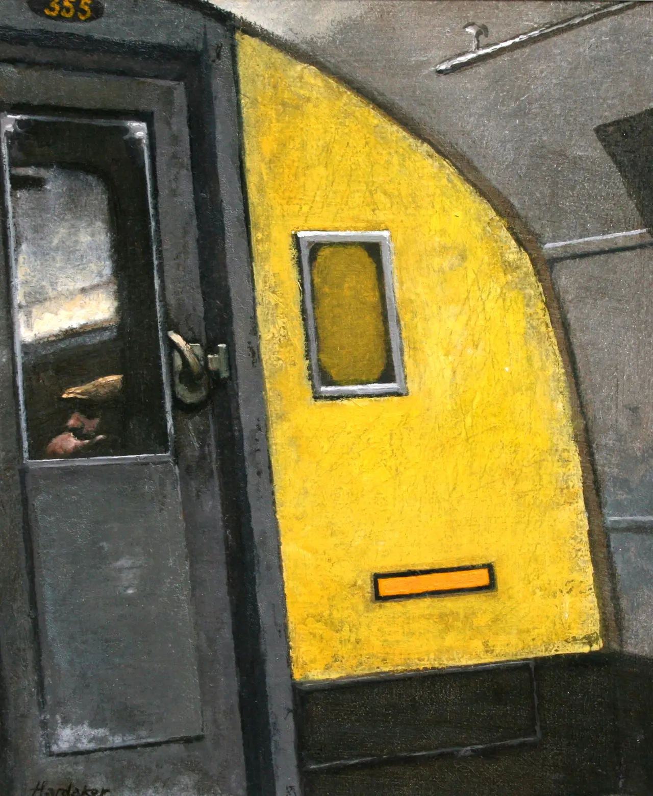 Charles Hardaker - the tube - corner of the carriage